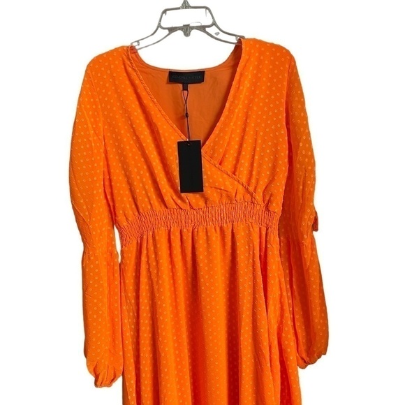 Women’s Maxi Long Dress V Neck Bohemian Loose Fit Beachwear Sleeves M Apricot - Picture 10 of 16